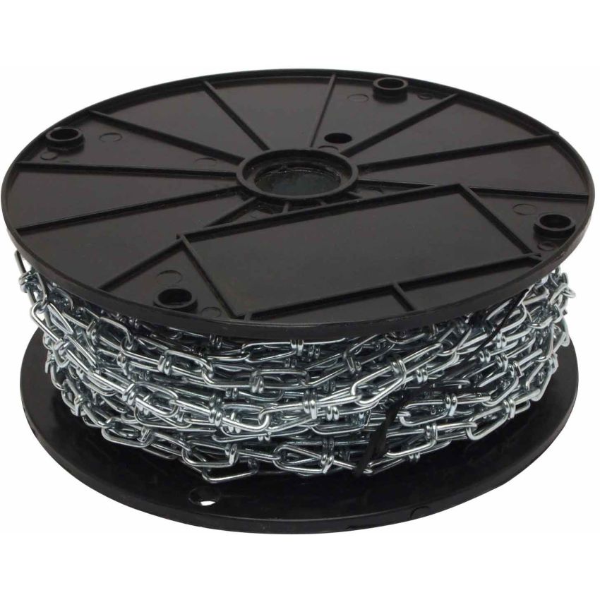 Forney 70421 Double Loop Chain, 3 mm by 100 Feet - Durable and Versatile All-Purpose Chain for Home and Industrial Use
