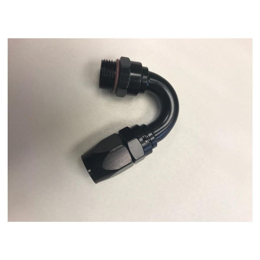 Fragola -12AN Male Rad. Fitting x 150 Degree Pro-Flow Hose End - Black