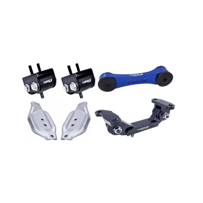 Torque Solution Engine/Trans/Blue Pitch Mount Kit w/ Mount Plates: 02-14 Subaru WRX / 04+ Subaru STi