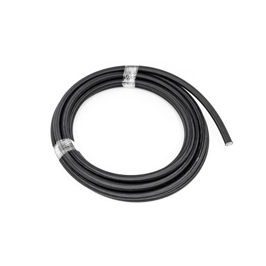 #8 Black Nylon Braided PTFE Hose  20 feet