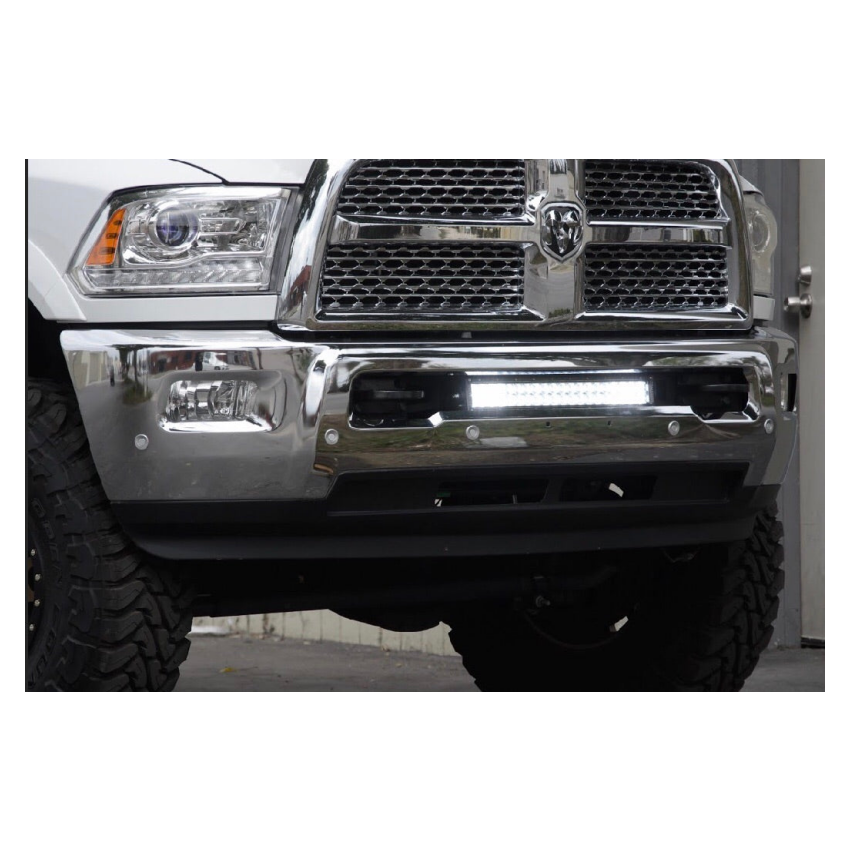 Cali Raised LED CR2557 Cali Raised 10-18 Dodge Ram 2500/3500 22 Bumper Hidden Led Light Bar Brackets Kit For - W/ 5D Opti