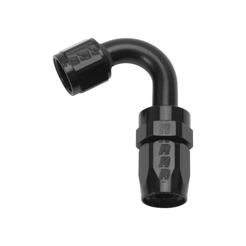 Russell Performance -8 AN Black 120 Degree Full Flow Swivel Hose End