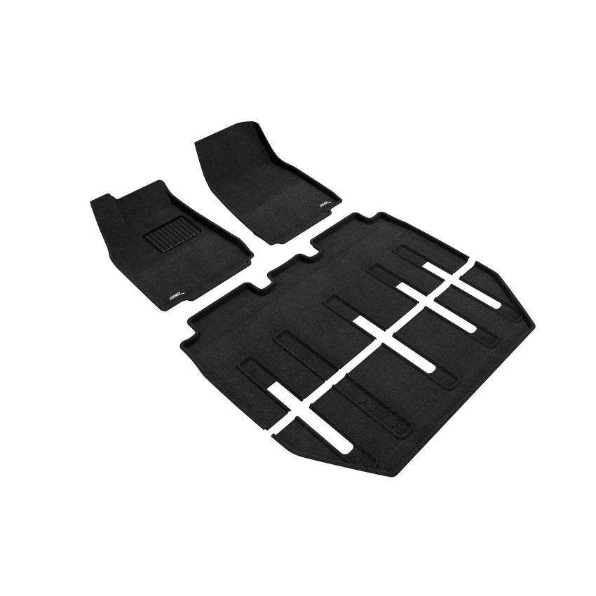 3D MAXpider L1TL00504709 17-21 Tesla Model X Folding 7-Seat Elegant Black R1 R2 R3