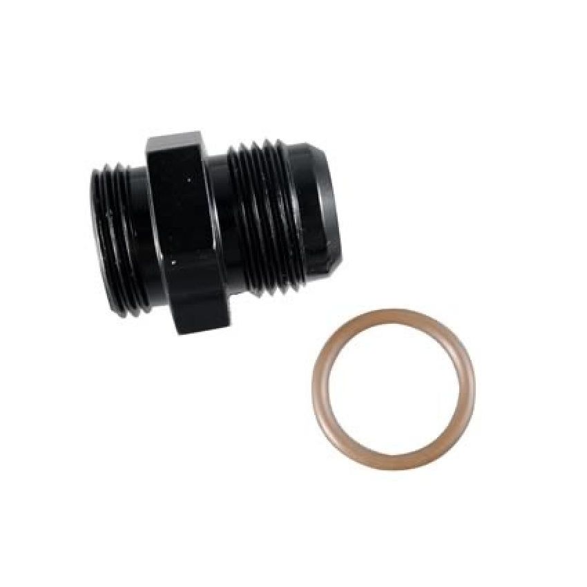 FRAGOLA FRG495100-BL #6 x 9/16-18 (#6) Radius O-Ring Fitting Black