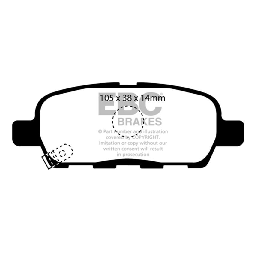 EBC UD1288 08-13 Infiniti EX35 3.5 Ultimax2 Rear Brake Pads