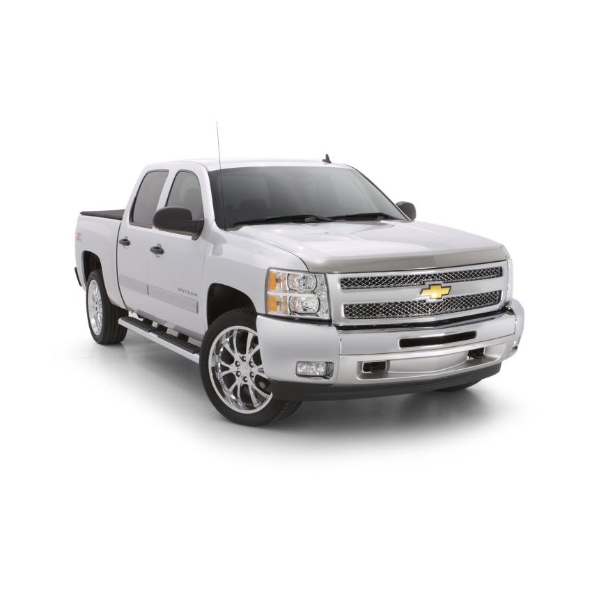 AVS 17-18 Nissan Titan Aeroskin Low Profile Hood Shield - Chrome