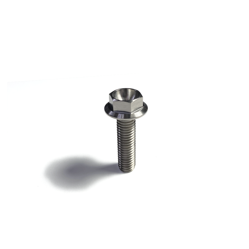 Ticon 126-00413-0125 Industries Titanium Bolt Flanged M6x25x1TP 10mm 6pt Head