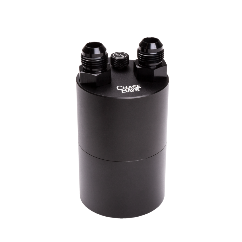 Chase Bays CB-OILCATCH-10AN -10AN Straight On Inlet and Outlet Oil Catch Can