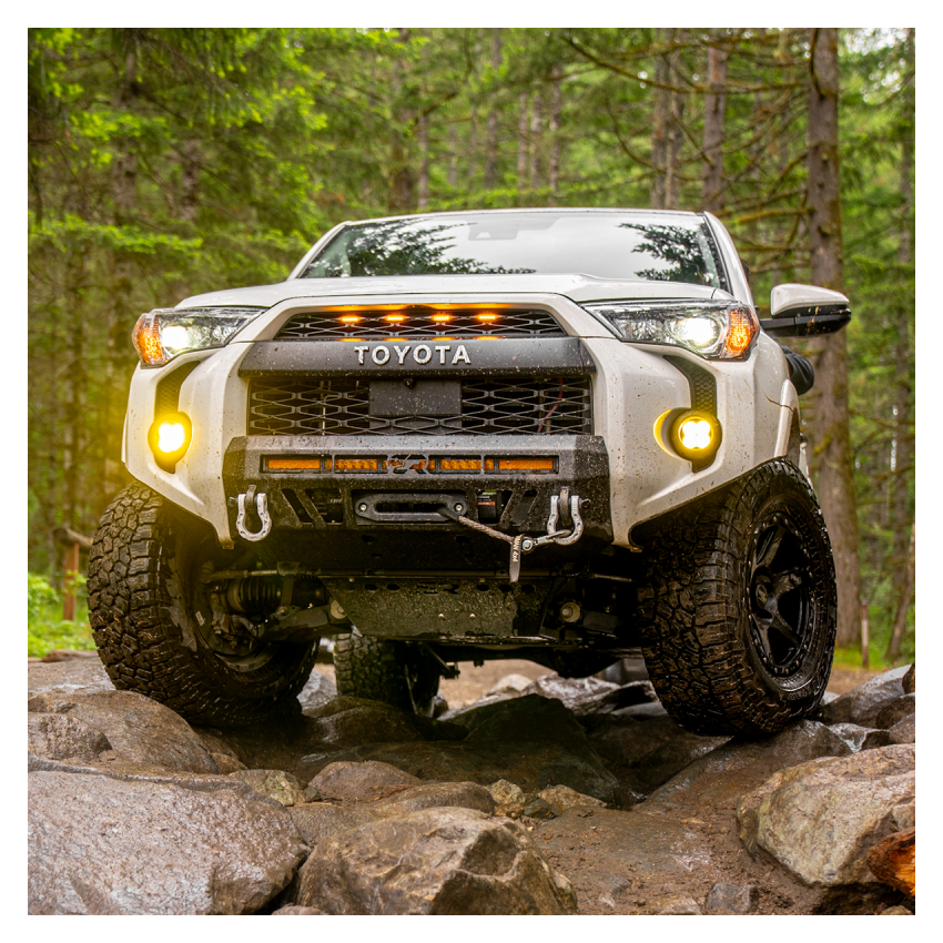 Cali Raised LED CR3785 Cali Raised 14-24 Toyota 4Runner Stealth Bumper - No Bull Bar / 32In Led Bar Combo