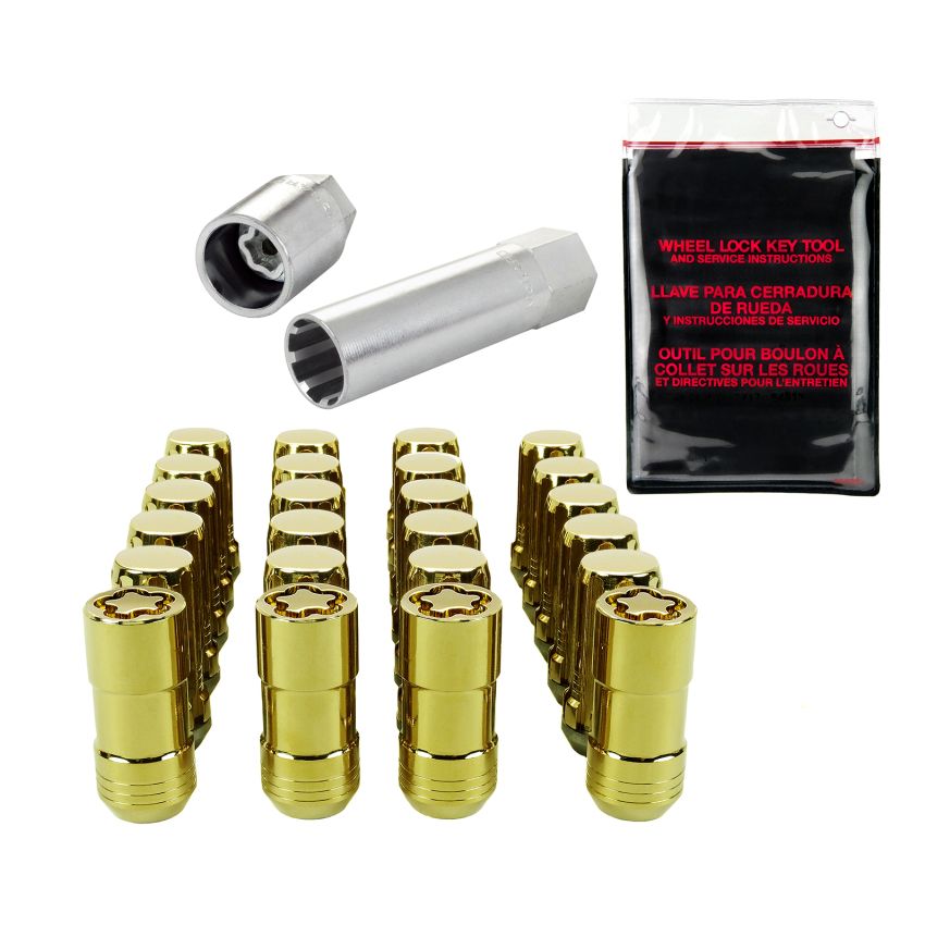 McGard (65610GD 14X1.5 MCG 6 LUG SPLINEDRIVE KIT, GOLD W/WHL LKS-1