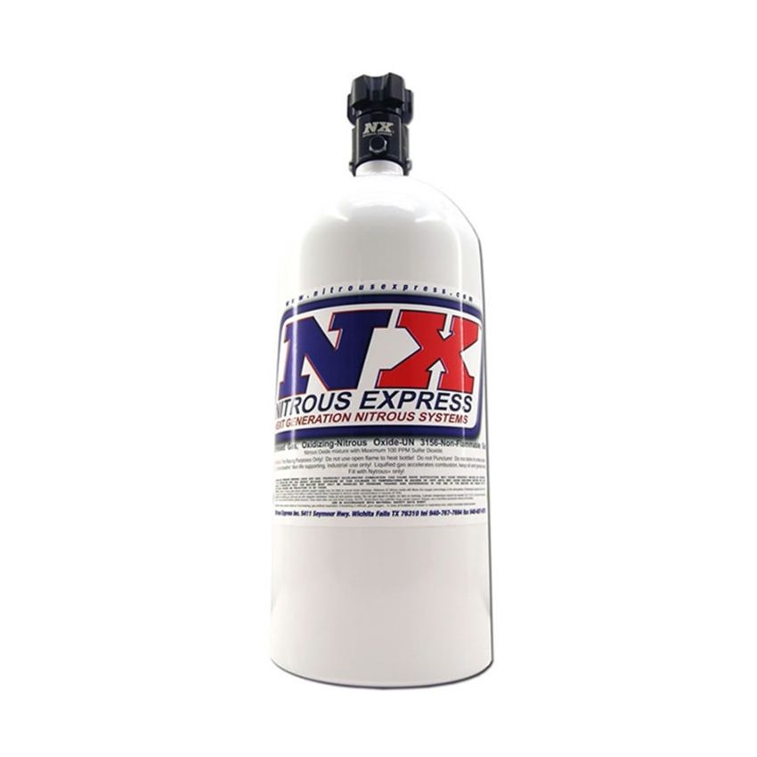 Nitrous Express 10lb Bottle w/Lightning 500 Valve -6 Bottle Nipple (6.89  DIA. X 20.19  TALL)