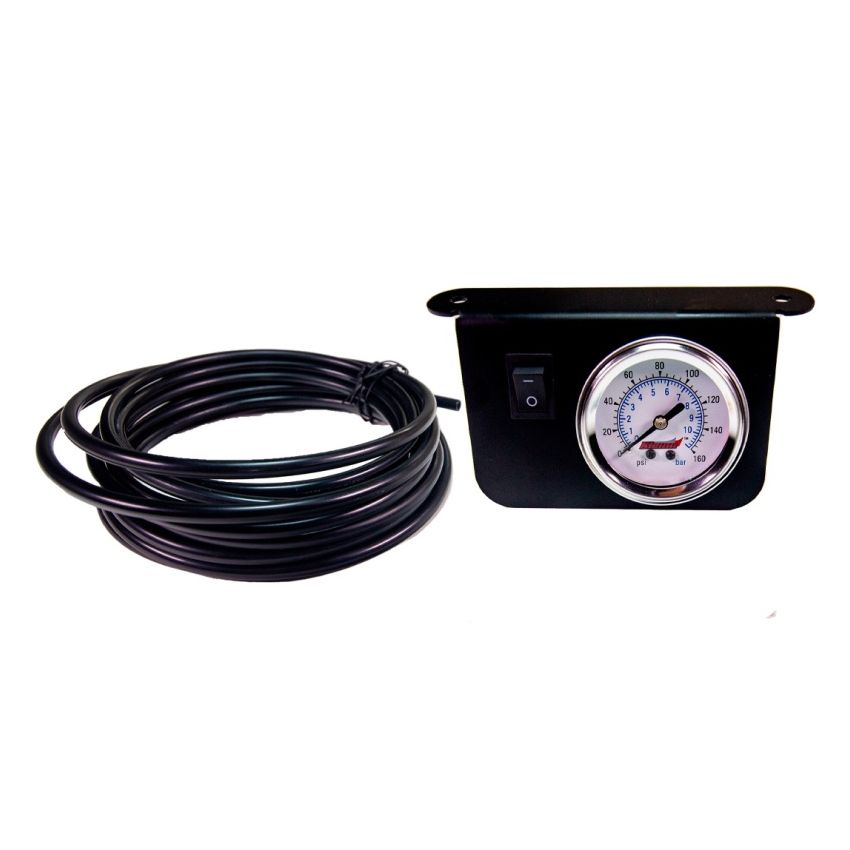 Kleinn Air Horns 1301 Kleinn Illuminated Single Needle 160 PSI Dash Panel Gauge w/ On/Off Switch