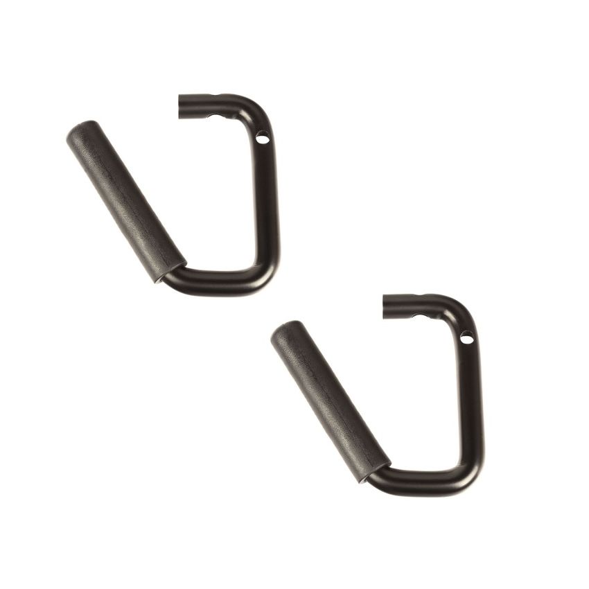 Rugged Ridge Steel Grab Handles Front Pair Black 07-18 Jeep Wrangler JK/JKU
