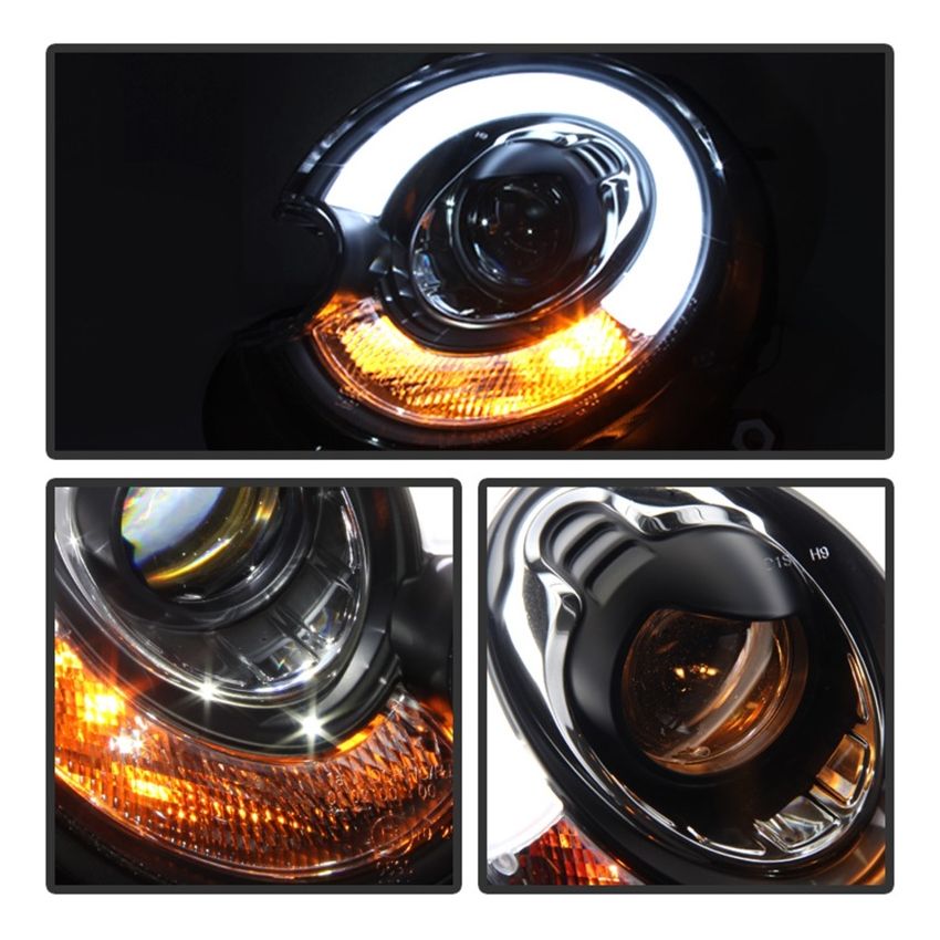 SPYDER 5080615 Projector Headlights - DRL - Black