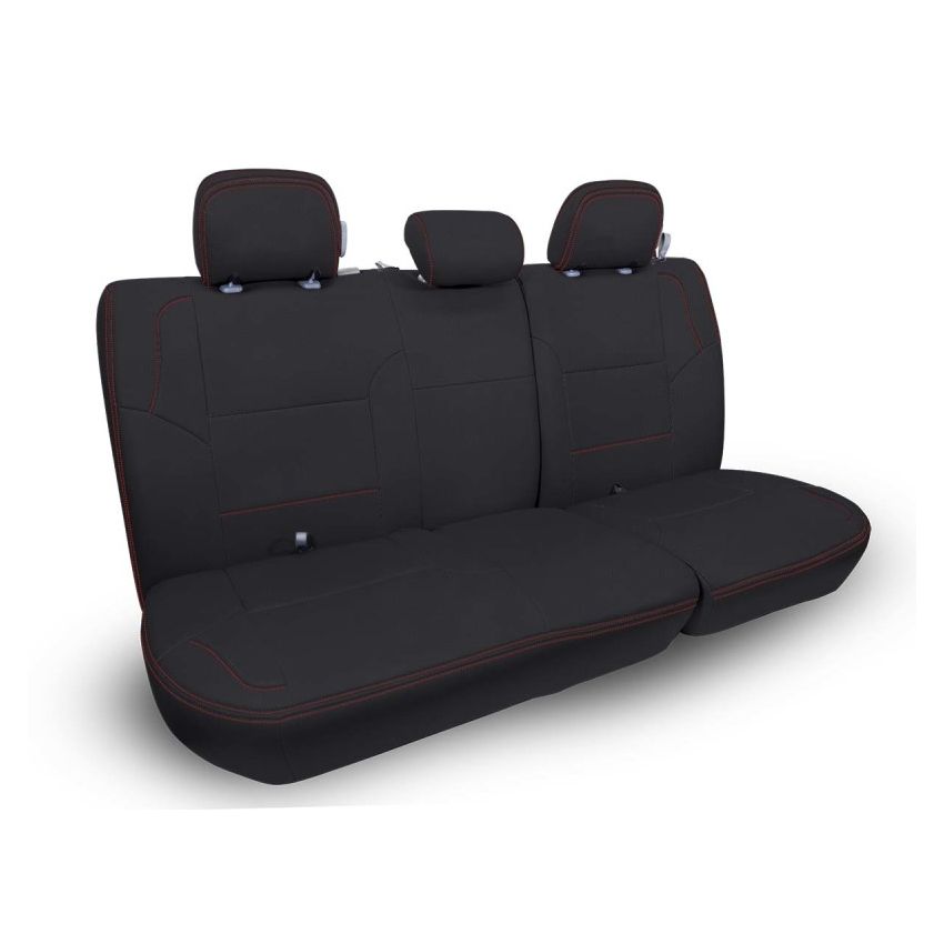 PRP 12-15 Toyota Tacoma Rear Bench Cover Double Cab - Black with Red Stitching
