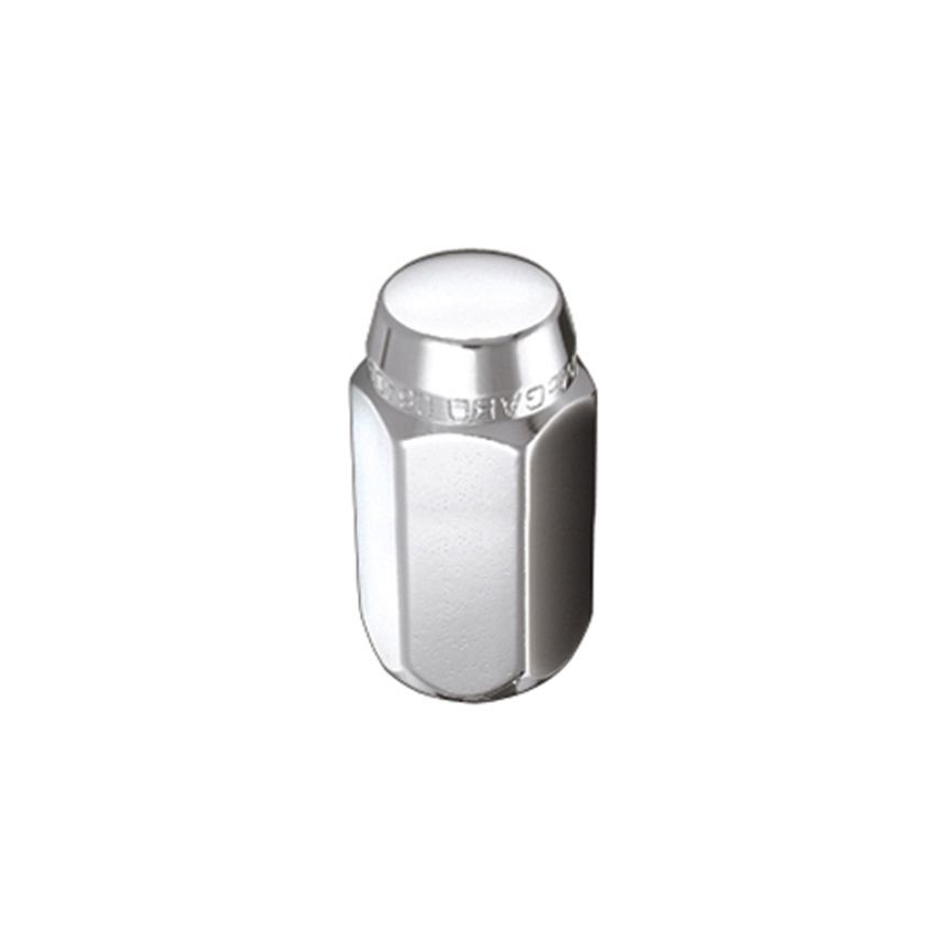 McGard Hex Lug Nut (Cone Seat) M12X1.25 / 13/16 Hex / 1.28in. Length (Box of 100) - Chrome