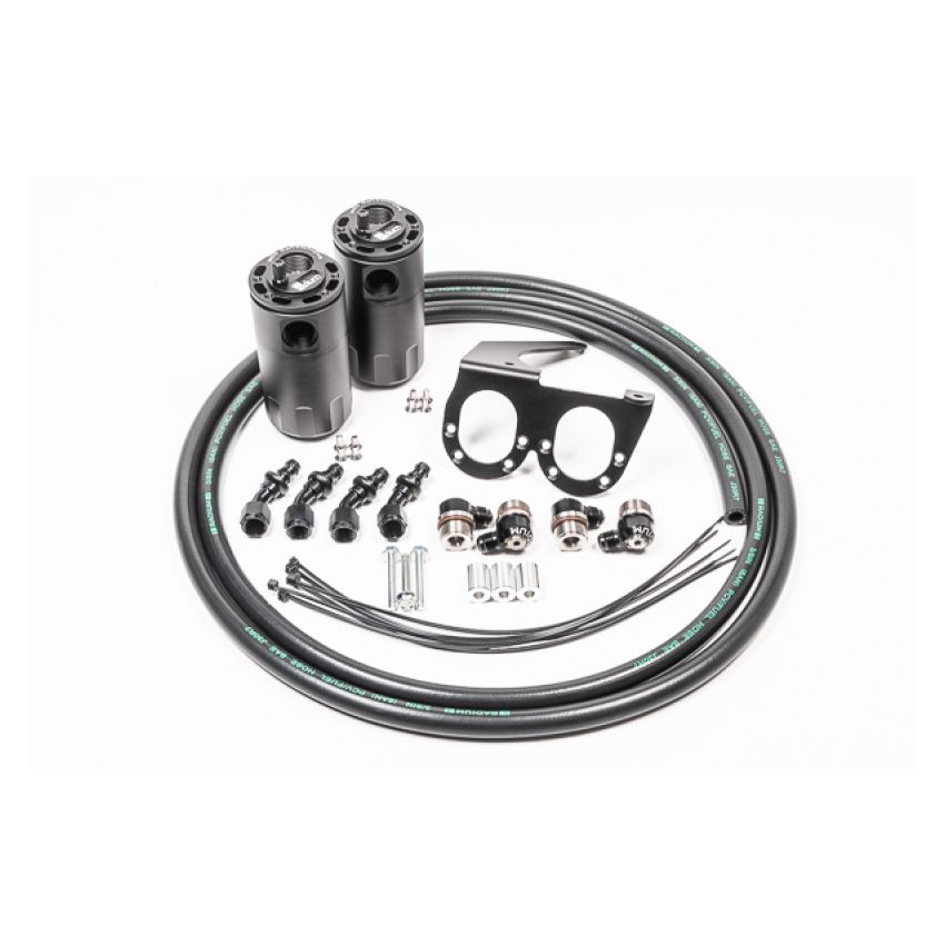 Radium Engineering Nissan R35 GT-R Dual Catch Can Kit CCV Fluid Lock