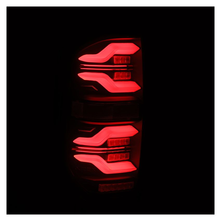 AlphaRex 14-21 Toyota Tundra LUXX LED Taillights Alpha Blk w/Activ Light/Seq Signal