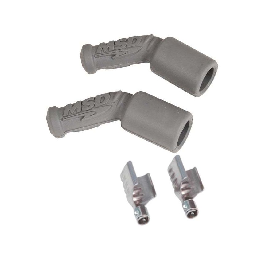 MSD IGNITION MSD3304 45 Degree Plug Boots & Terminals - LS1 2-Pack
