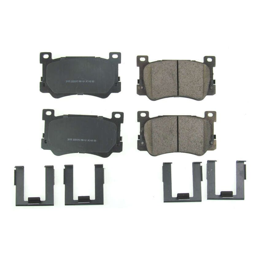 PowerStop 17-1975 PowerStop - Z17 Low-Dust Ceramic Brake Pads with Hardware