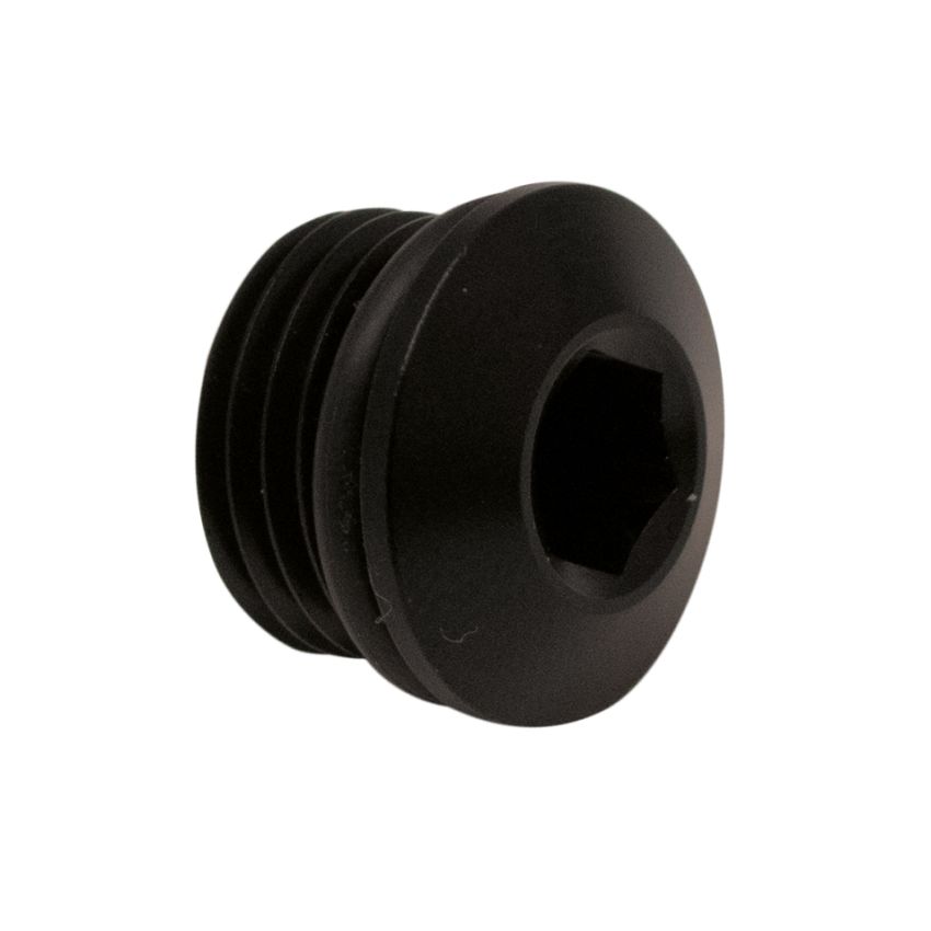 DeatschWerks 6AN ORB Male Plug Low Profile Internal Allen/Hex (Incl O-Ring) - Anodized Matte Black