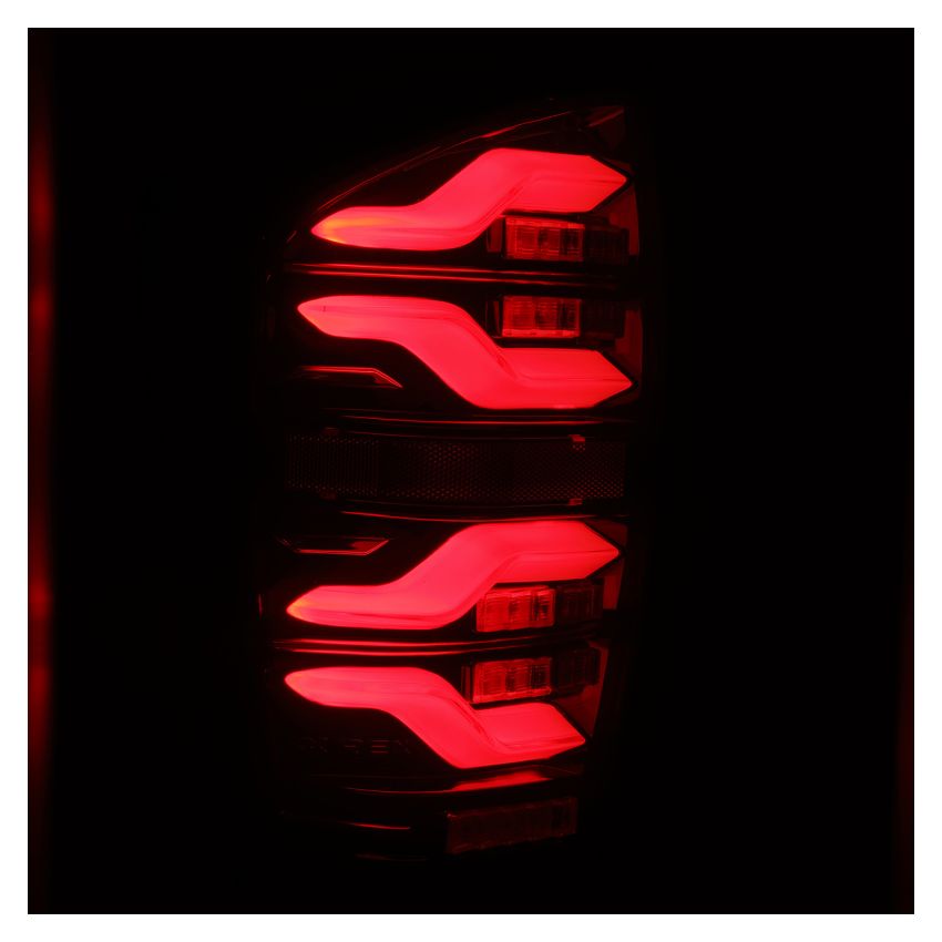 AlphaRex 16-21 Toyota Tacoma LUXX LED Taillights Blk/Red w/Activ Light/Seq Signal