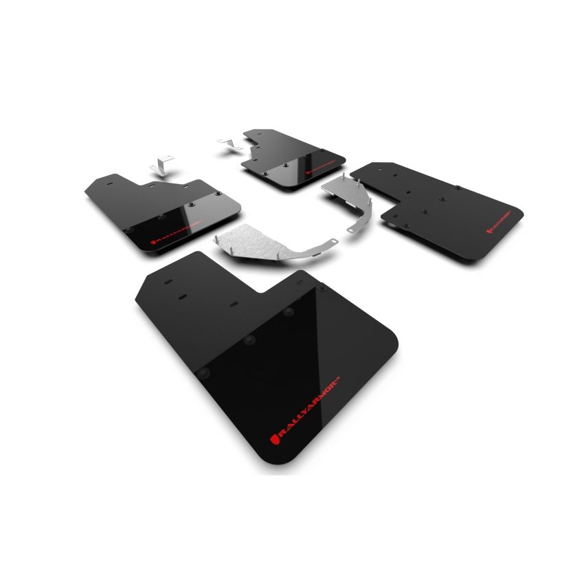 Rally Armor MF85-NO-ST-RD Black Mud Flap/Red Logo