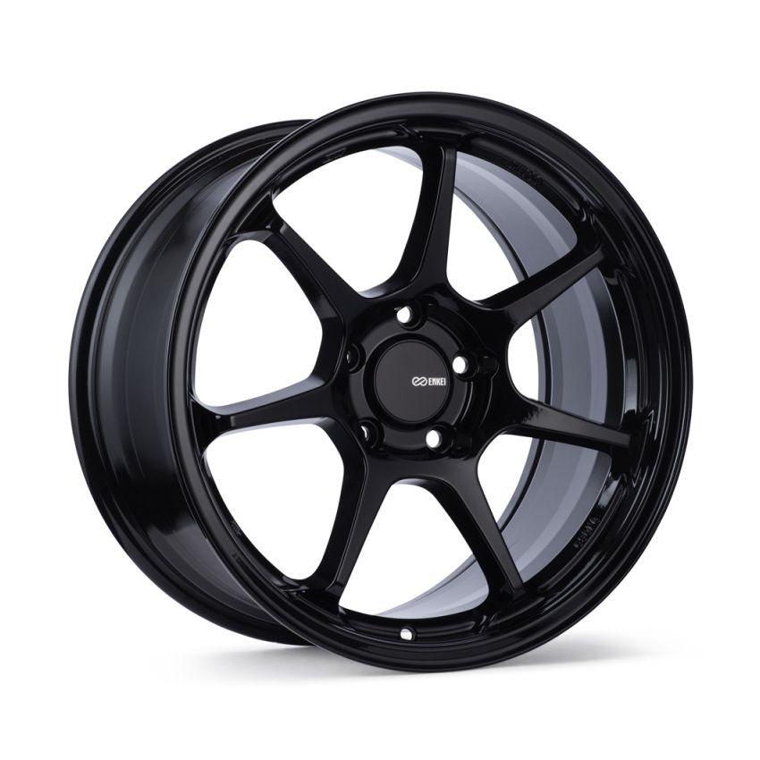 Enkei 535-880-8045BK TS-7 18x8 5x100 45mm Offset 72.6mm Bore Gloss Black Wheel