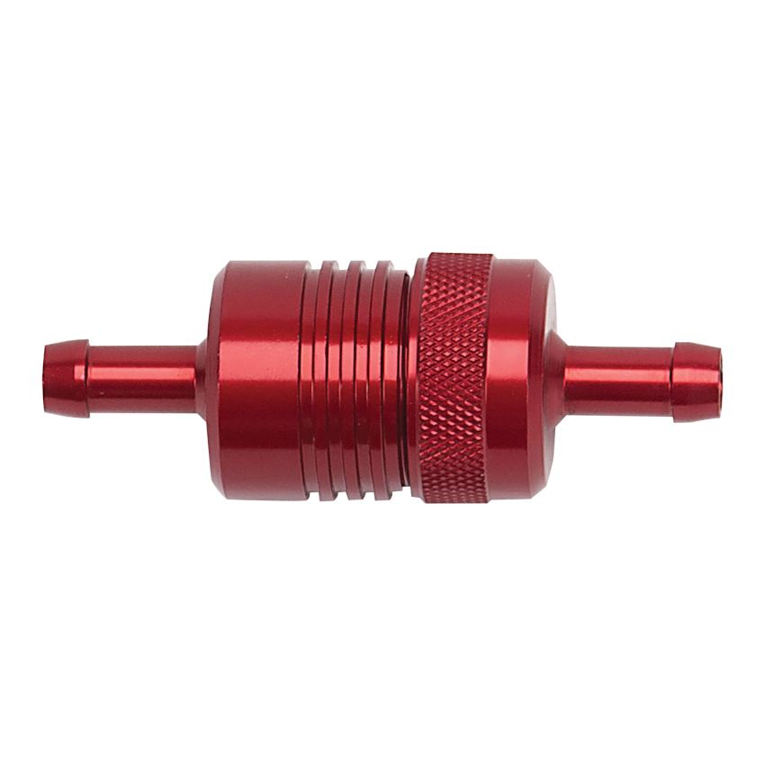 Russell Performance Red Street Fuel Filter (3in Length 1-1/8in diameter 5/16in inlet/outlet)