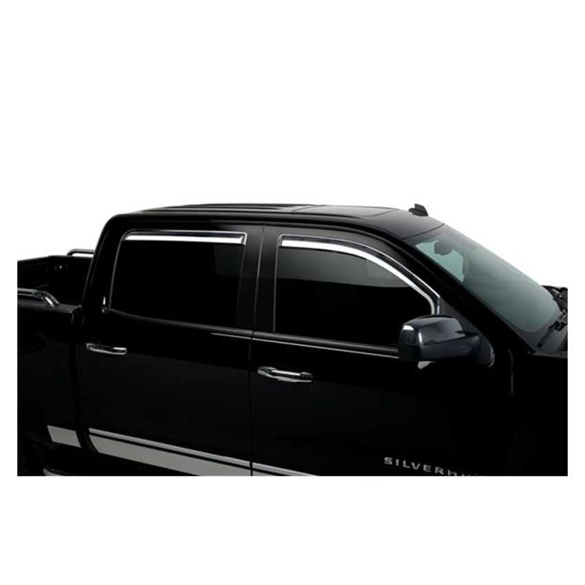 Putco 480440 14-18 Chevy Silverado LD - 4 Door - Crew Cab Element Chrome Window Visors
