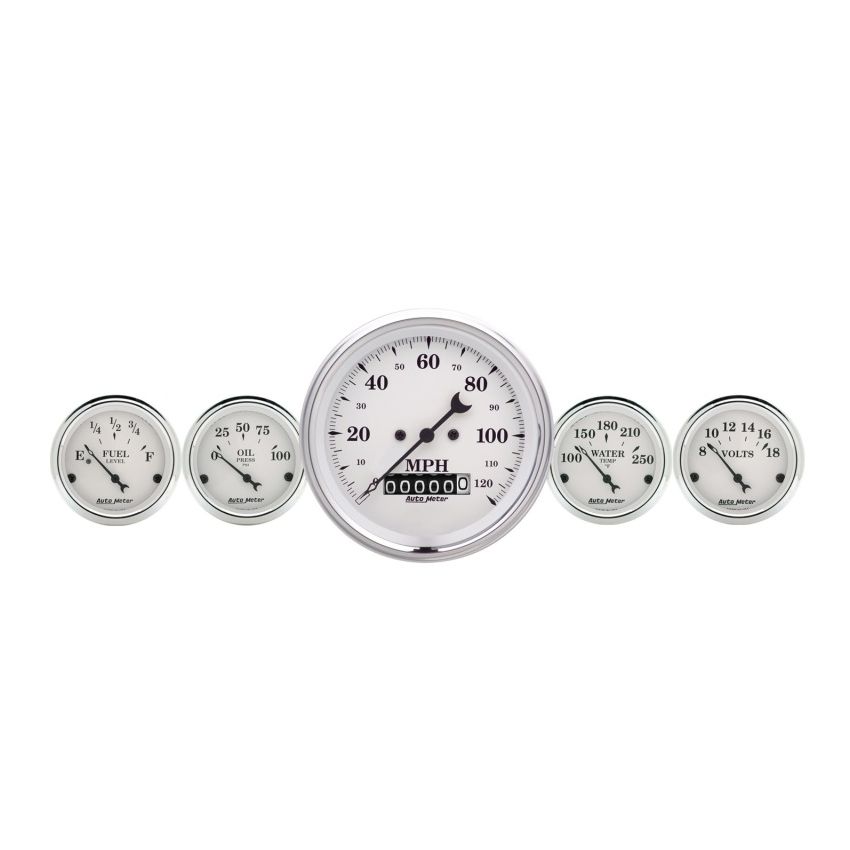 AutoMeter 1600 GAUGE KIT, 2 PC., QUAD & SPEEDOMETER, 3 3/8