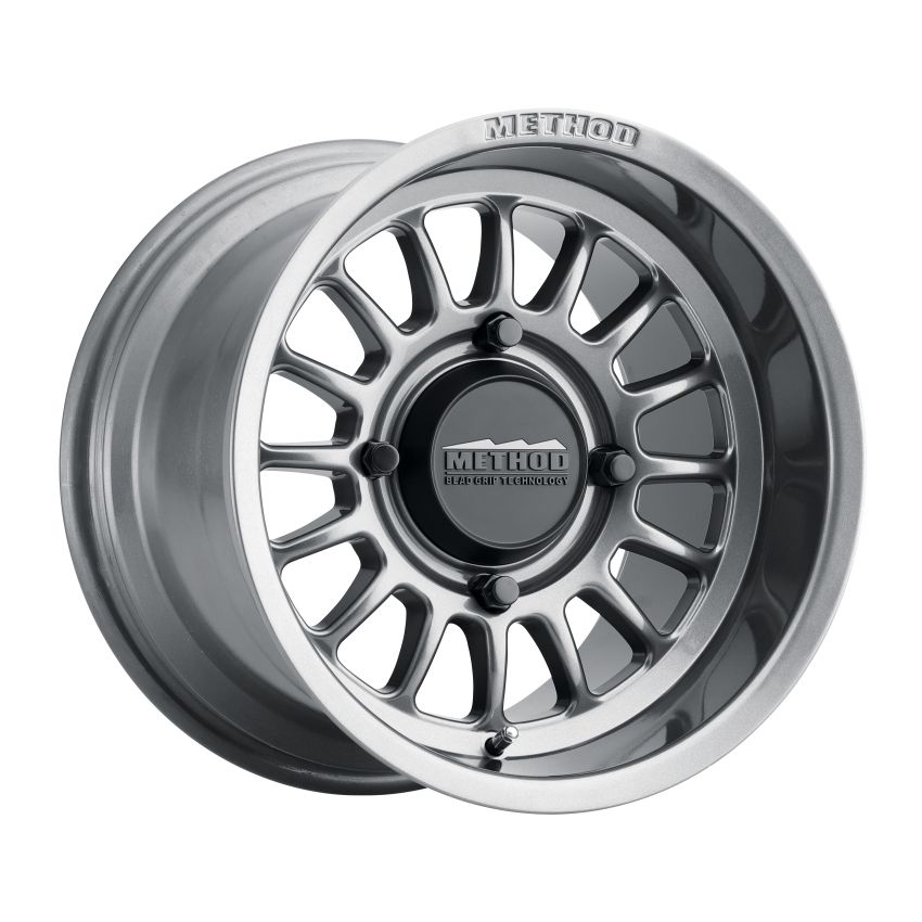 Method Wheels MR41147046843 Method MR411 Bead Grip 14x7 / 4+3/13mm Offset / 4x156 / 132mm CB Gloss Titanium Wheel
