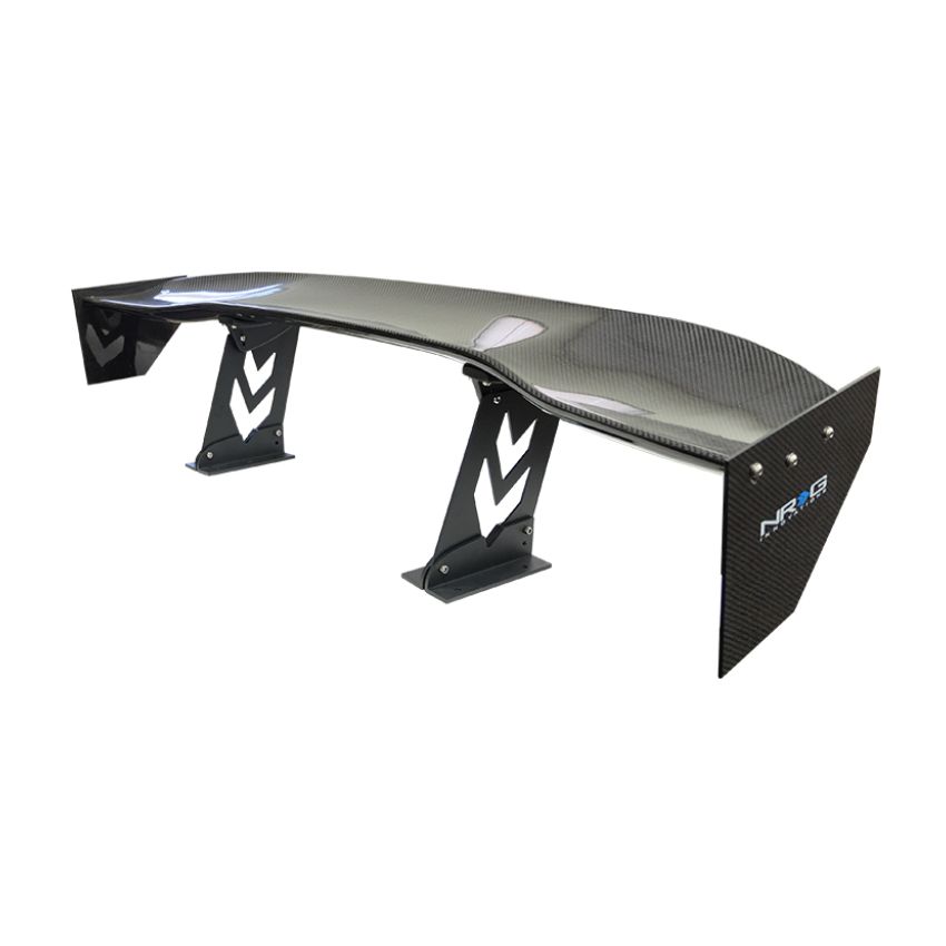 NRG Carbon Fiber Spoiler - Universal (59in.) NRG Logo Large End Plates