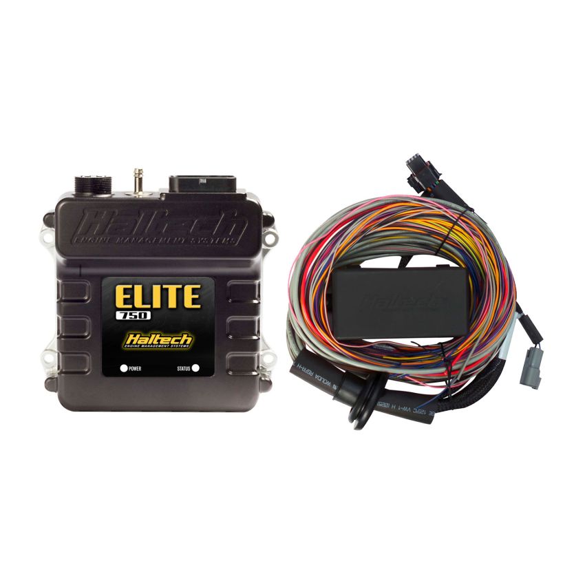 Haltech HT-150604 Elite 750 Premium Universal Wire-In Harness ECU Kit