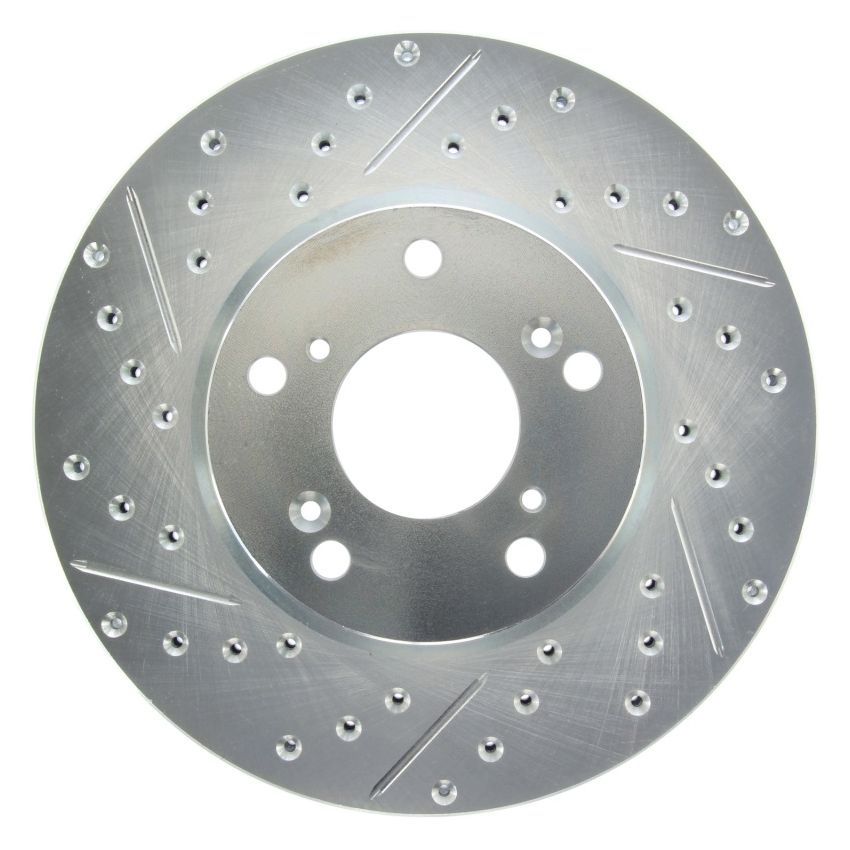 StopTech Select Sport 06-08 Honda Civic GX / 98-02 Accord V7 Slotted and Drilled Right Front Rotor