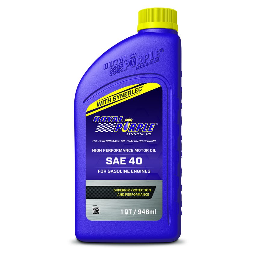 Royal Purple 06040 Premium Synthetic High Performance Straight-Grade SAE 40 Motor Oil - 1 Quart