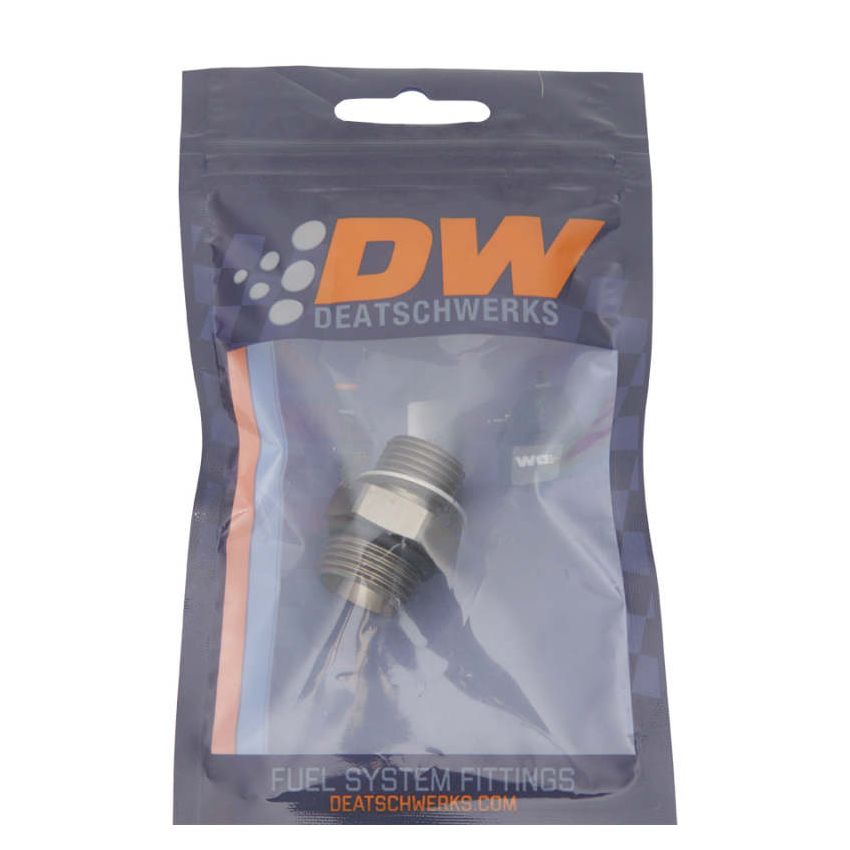 DeatschWerks 8AN ORB Male To 16 X 1.5 Metric Male (Incl O-Ring and Crush Washer)