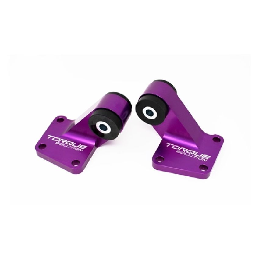 Torque Solution Billet Rear Differential Mounts 03-06 Mitsubishi EVO VII-IX - Purple