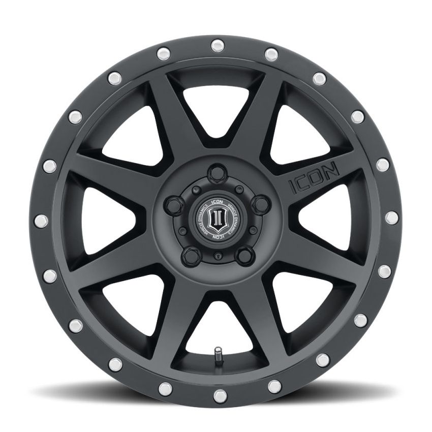 ICON Rebound 17x8.5 5x5.5 0mm Offset 4.75in BS Satin Black Wheel