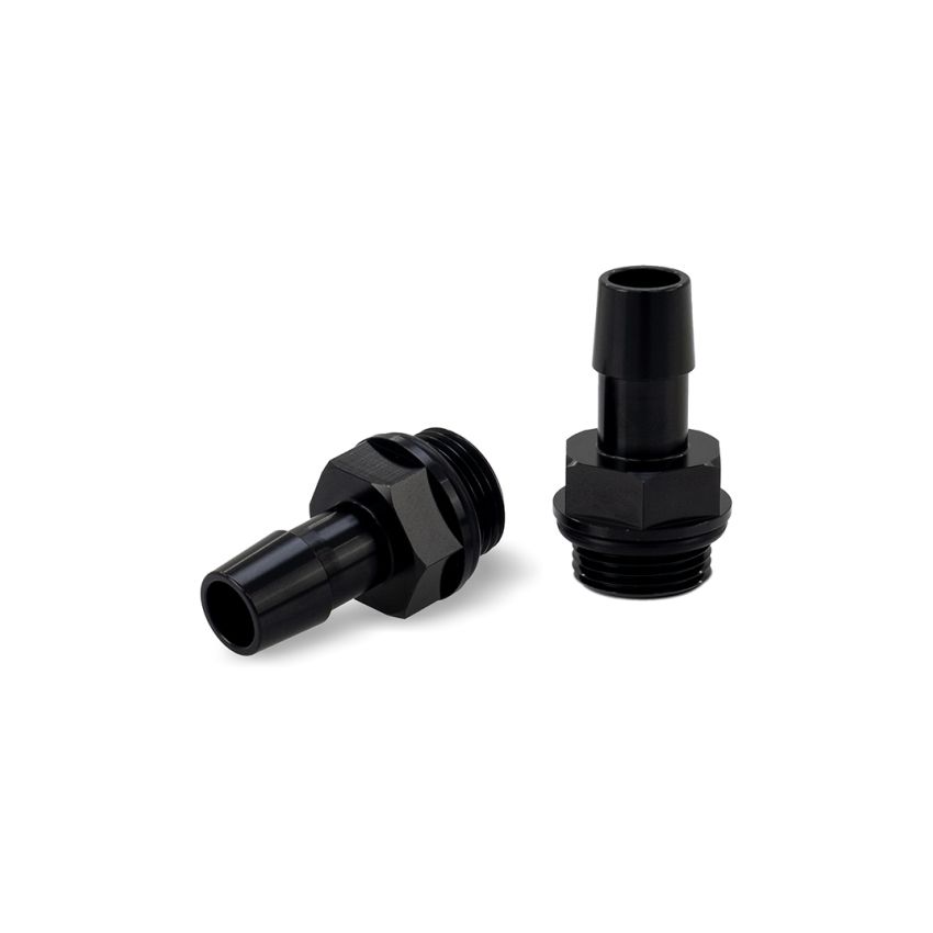 Mishimoto MMFT-M20-12BK 2pcs. M20x1.5 1/2in Aluminum Catch Can Fittings - Black