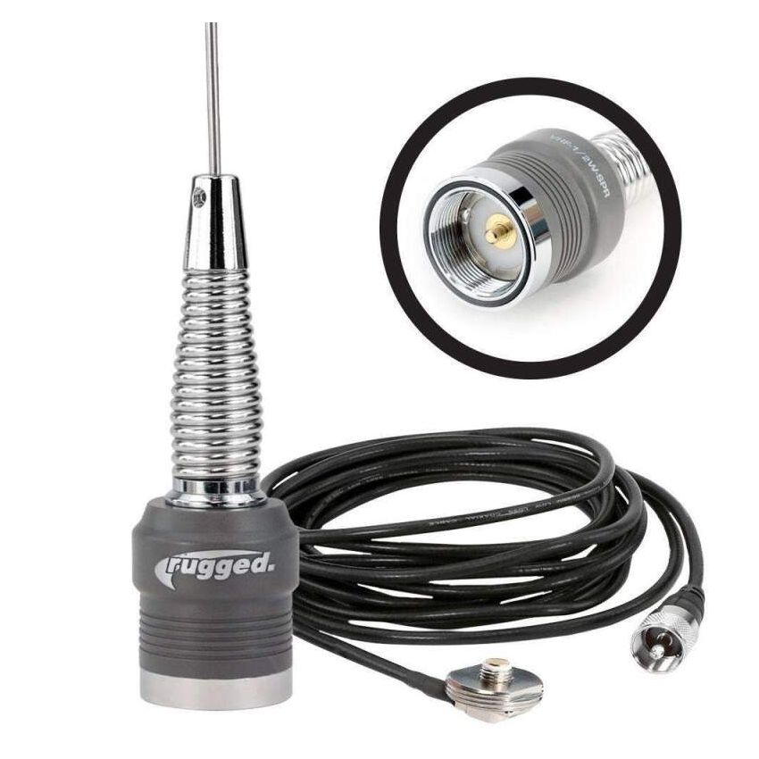 Rugged Radios ANT-SPARE-KIT-V VHF Antenna Kit with 1/2 Wave No Ground Plane (NGP) Antenna & NMO Mount