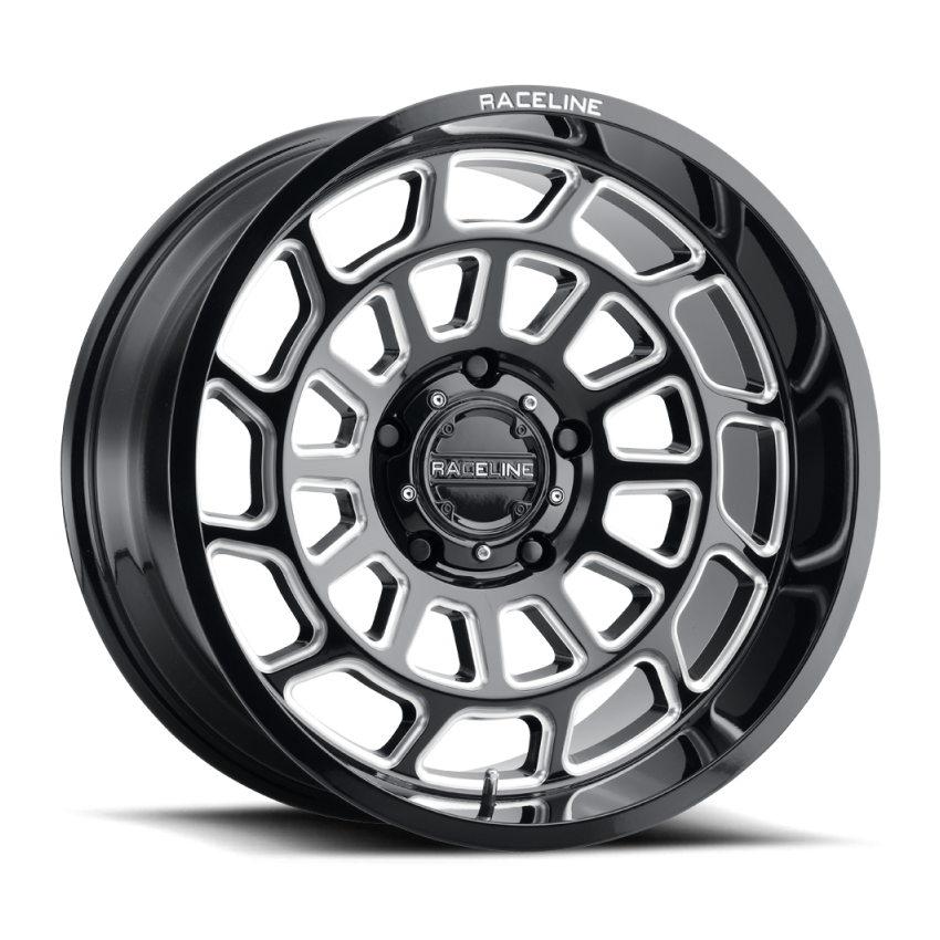 Raceline 955M Warp 20x9in / 8x165.1 BP / 0mm Offset / 125.2mm Bore - Satin Black & Milled Wheel