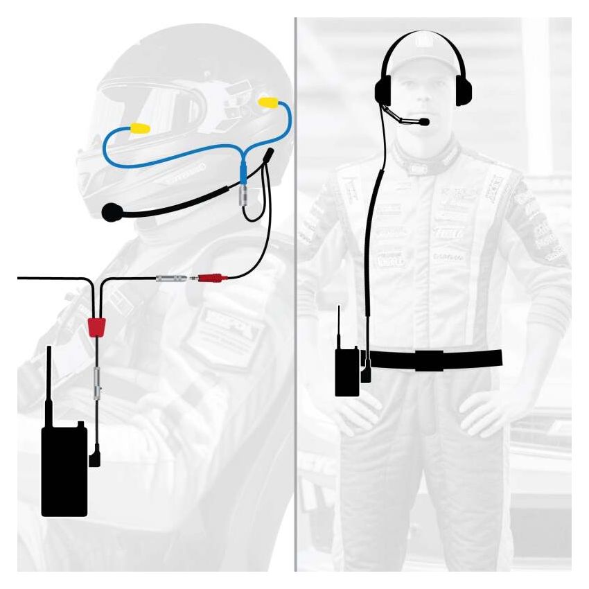 Rugged Radios NASCAR-RDH-U NASCAR and IMSA Racing Comm System NASCAR / RDH16 / Black