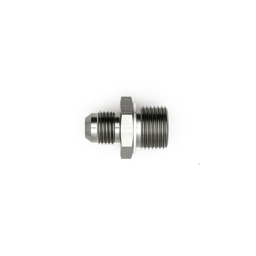 DeatschWerks 6-02-0616 6AN Male Flare to M18 X 1.5 Male Metric Adapter (Incl Crush Washer) - Titanium