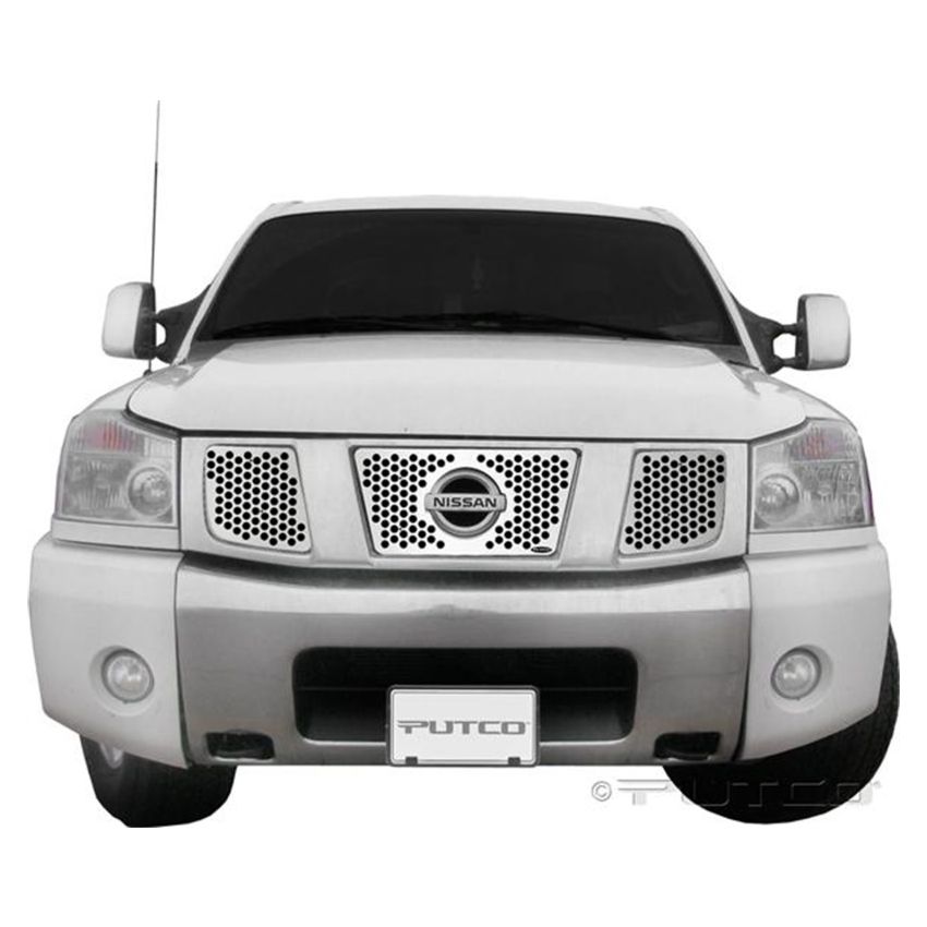 Putco 84127 04-07 Nissan Titan / Armada Punch Stainless Steel Grilles