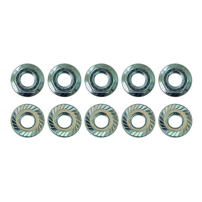 Moroso 38838 5/16in-24 Serrated Zinc Flange Nut  - 10 Pack