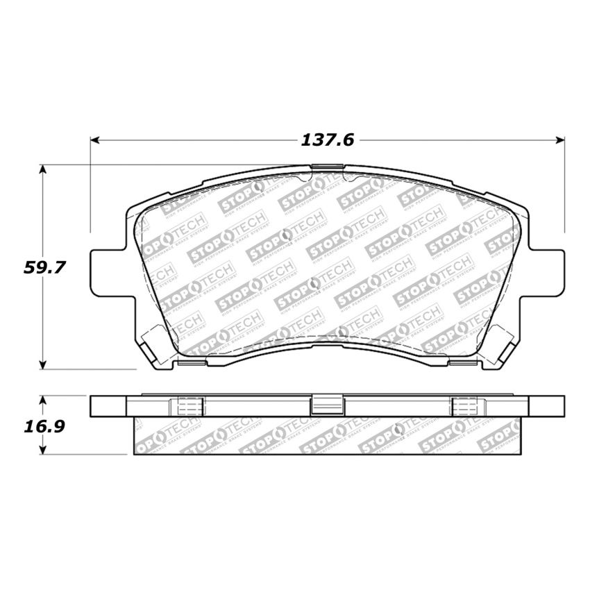 Stoptech 309.07210 Performance 02-03 WRX Front Brake Pads