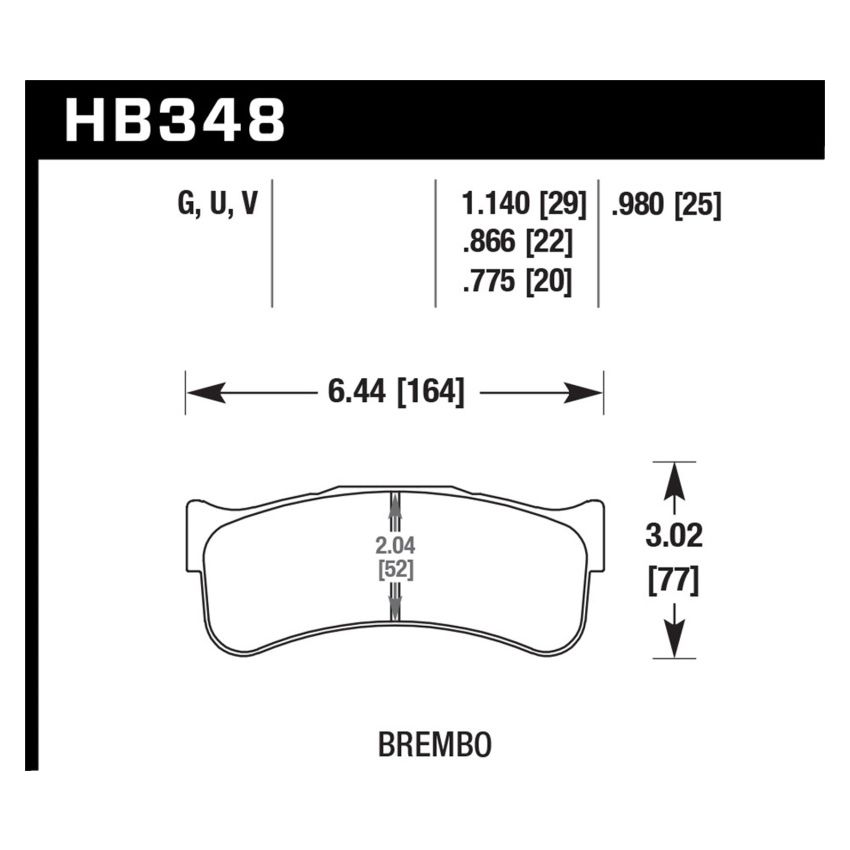 Hawk Performance HB348U1.14 DTC-70 Disc Brake Pad