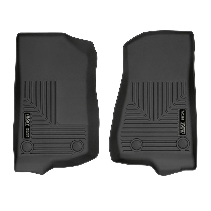 HUSKY LINERS HSK13021 18-  Jeep JL Front Floor Liner Black Weatherbeate
