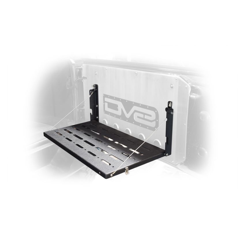 DV8 Jeep JK Tailgate Mounted Table (Trail Table) - Black